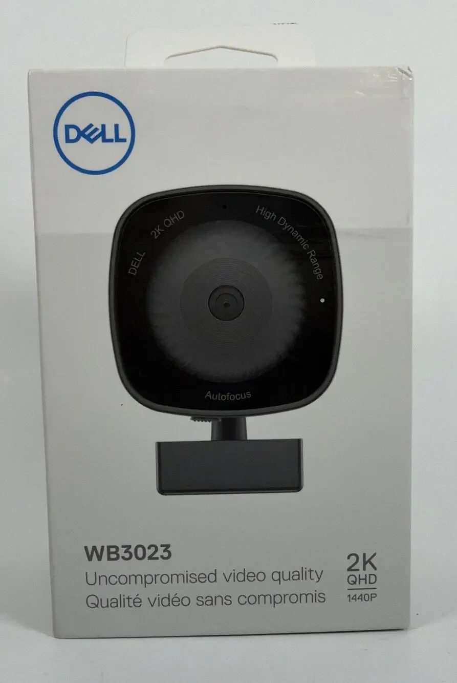 Dell WB3023 2K QHD 1440p USB Webcam w/ Mic Autofocus – Brand New NIB